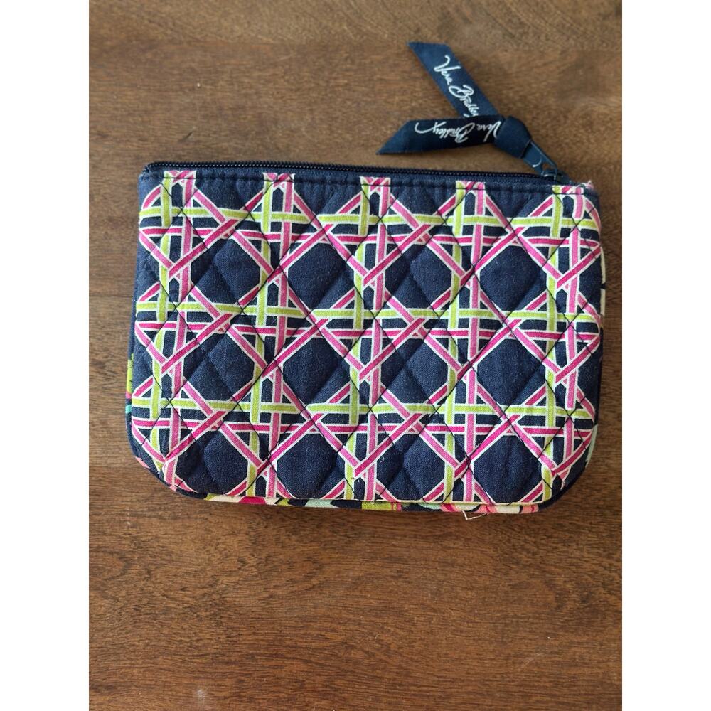 Vera Bradley Quilted Zip Pouch – Ribbon Weave Print